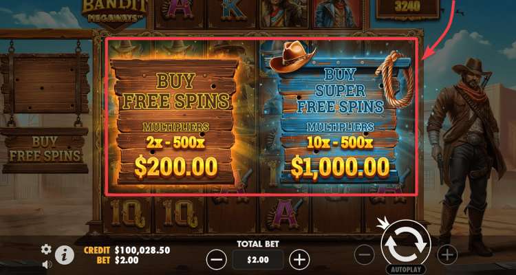 free spin trong bandit megaways